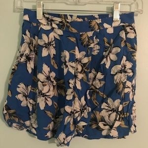 Hollister Floral Culotte Shorts
